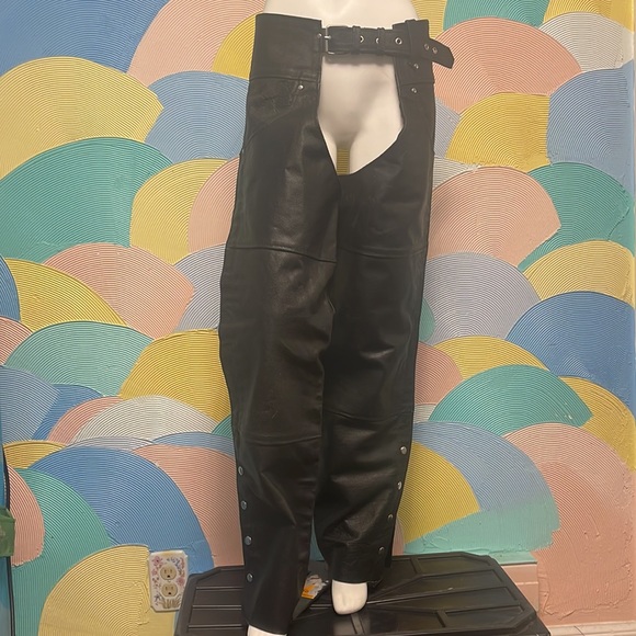 Genuine Leather Alpha assless chaps Sz 30